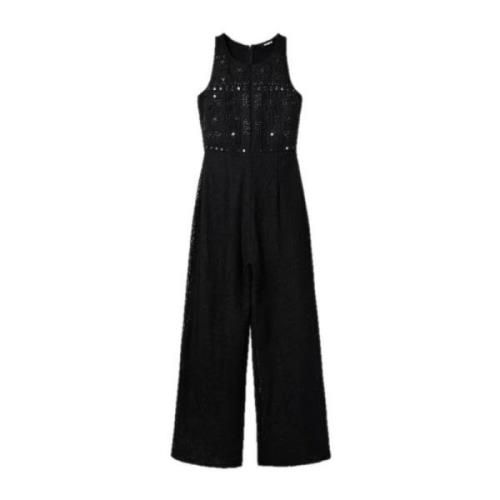 Sort Ærmeløs Jumpsuit