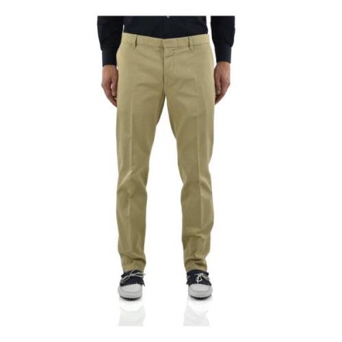 Beige Bomuld Chinos med Metal Logo