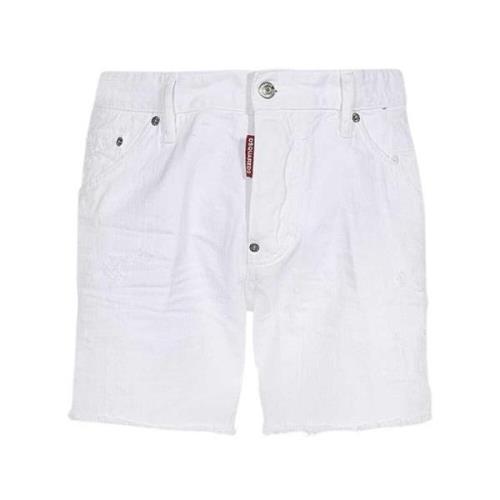 Denim Shorts med Blade Print