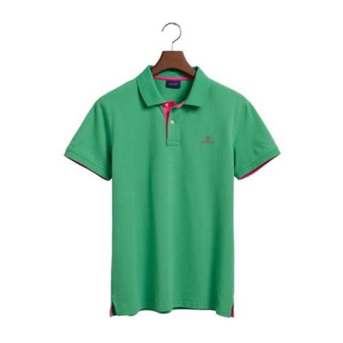 Kontrastkrave Piqué Rugger Poloshirt