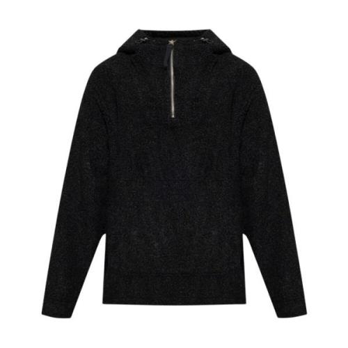 Tekstureret Half-Zip Hoodie