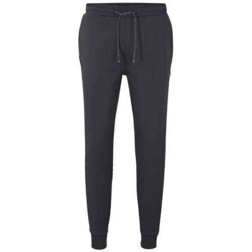 Regular Rise Stretch Bomulds Sweatpants med Stribede Sideribber