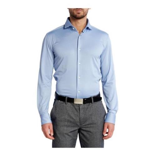 Slim Fit Stretch Stof Herreskjorte - Celeste