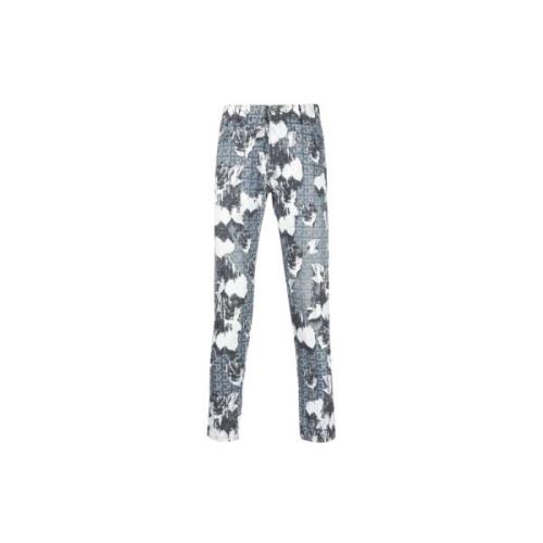 Printede Tie Dye Straight Leg Jeans