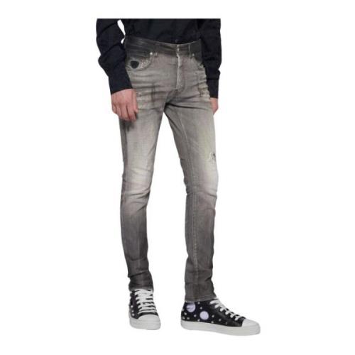 Slim Tie Dye Jeans med bælte