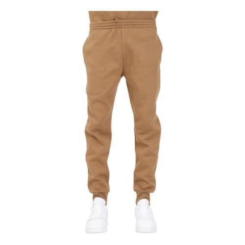 Herre Camel Sweatpants, Slim Fit, Ribbede Ankler