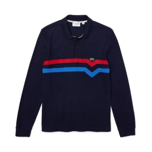 Regular Fit Polo i Fransk Design med Tricolor Striber