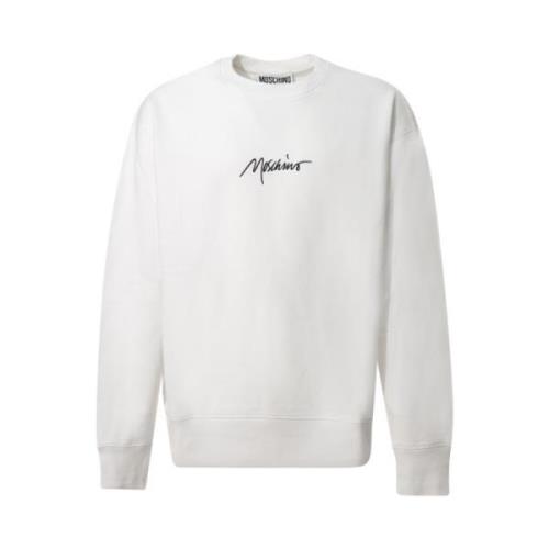 Hvid Bomuld Crewneck Sweatshirt