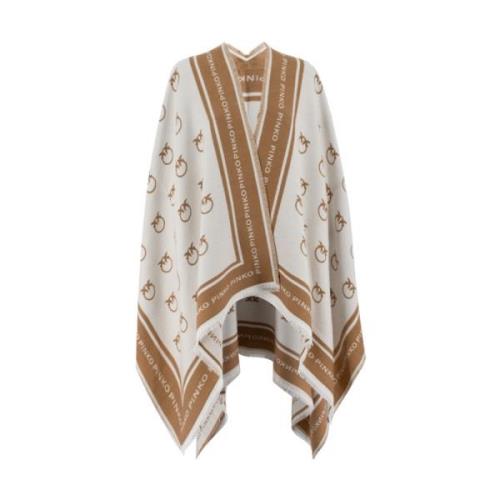 Love Birds Jacquard Cape Poncho