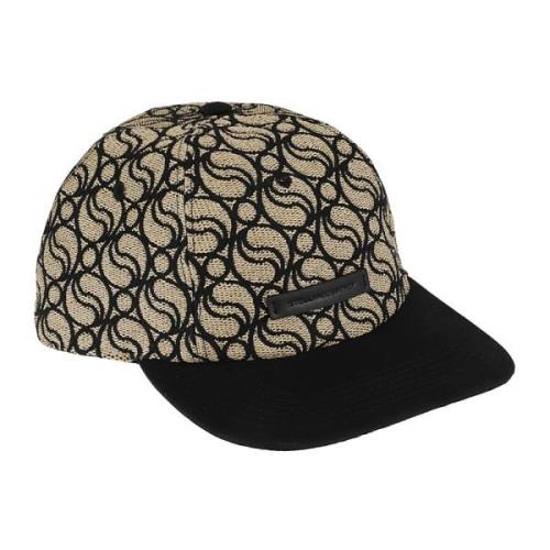 Elegant Beige Hat med Monogram Rafia