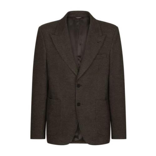 Brun Check-Strik Blazer