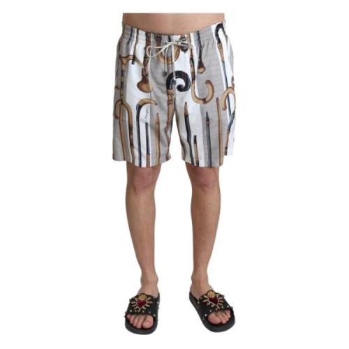 Afslappede badeshorts med Royal Walking Stick Design