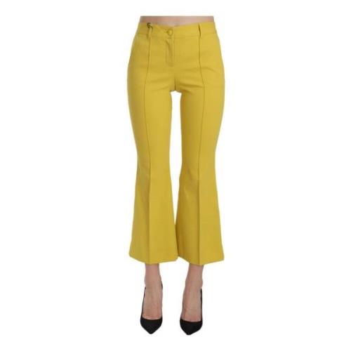 Gule Flared Bootcut Capri Bukser