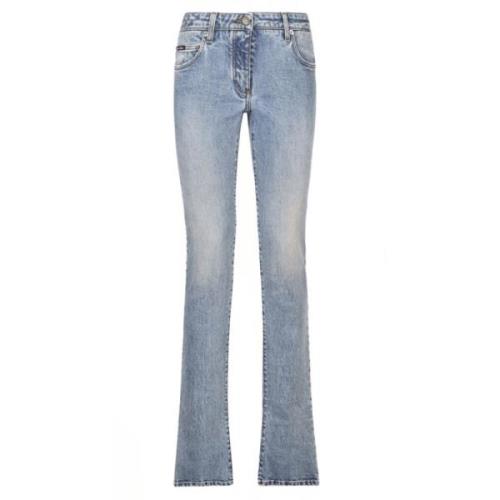 Lysblå Logo Patch Bootcut Jeans