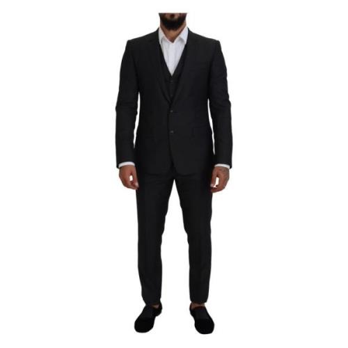 Grå MARTINI 3-delt Slim Fit Suit