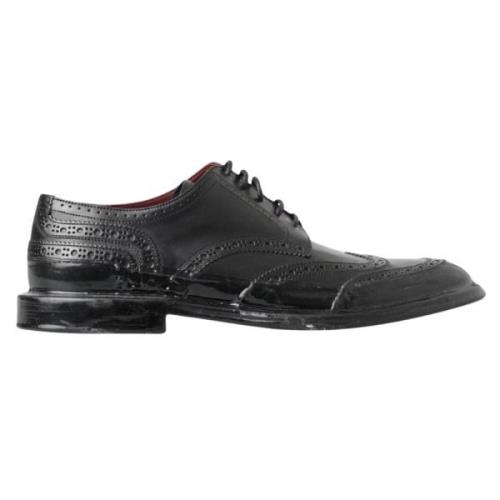 Sort Læder Oxford Wingtip Formelle Derby Sko