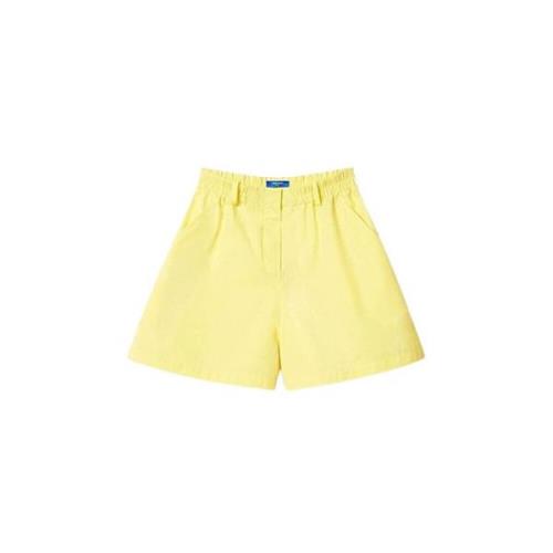 Højtaljede Citrongule Shorts