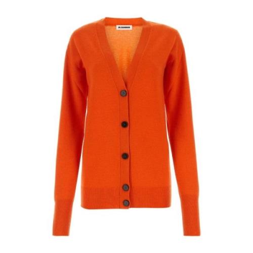 Hyggelig Orange Uld Cardigan