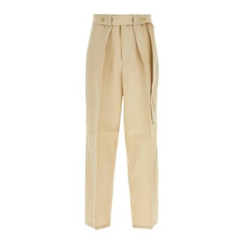 Beige Wide-Leg Chinos til Mænd