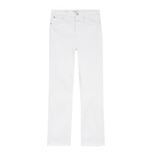 Hvide Stretch Denim Straight Jeans