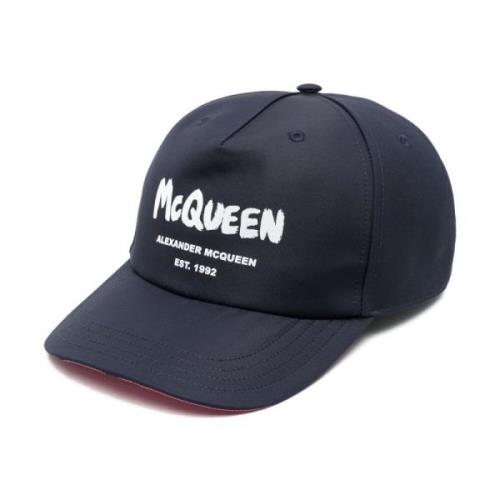 Blå Logo-Print Baseball Cap til Mænd