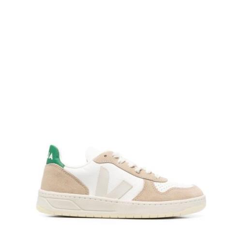 Stilfulde Low-Top Sneakers i Extra-Hvid/Sahara/Smaragd