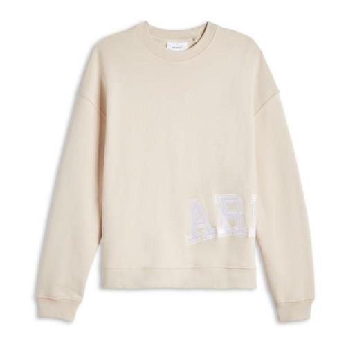 Afslappet Bomulds Sweatshirt med 'Arigato' Broderi