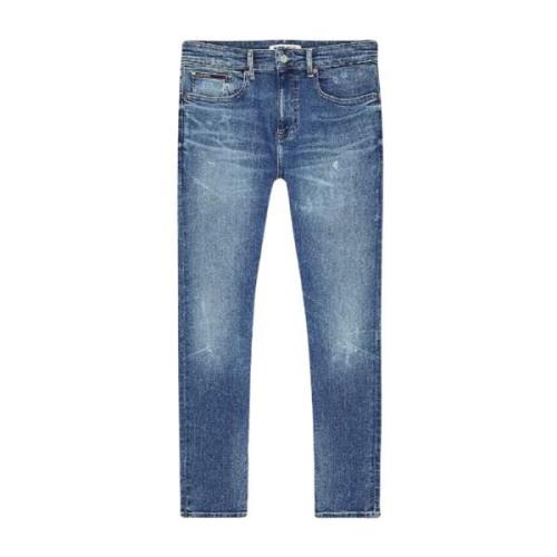 Slim Fit Jeans med Distressed Look