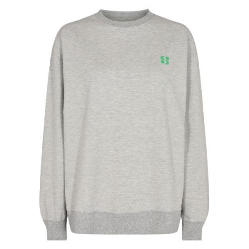 Grå Melange Sweatshirt til Kvinder - S232331