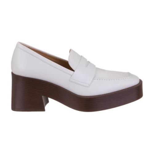 Læder Penny Loafer Platform Moccasins