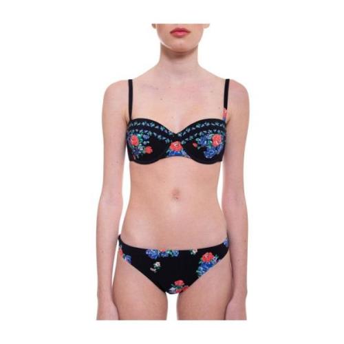 Blomstret Print Balconnet Bikini