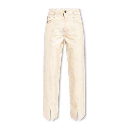 Krøllede straight leg jeans