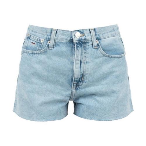 Slidte højtaljede denim shorts