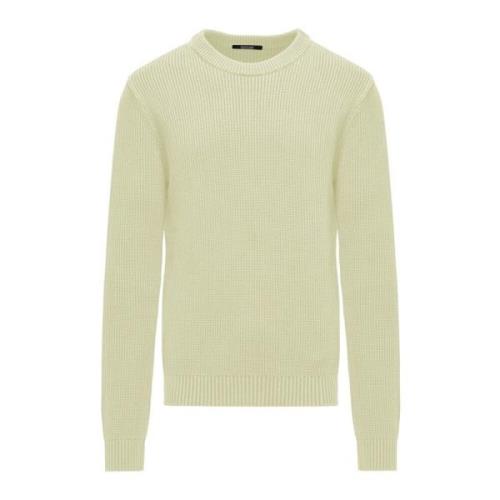 Varm Ribbet Bomuld Crew Neck Sweater