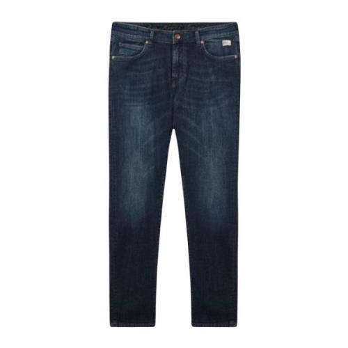 Slim Fit Denim Jeans Blå