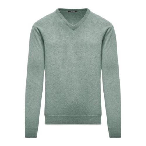 Varm og stilfuld uld V-hals sweater