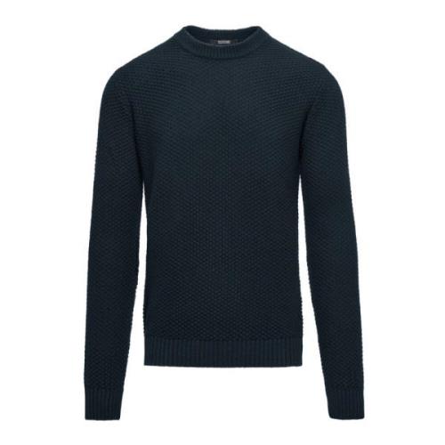 Bomuld-Uld Strik Rund Hals Pullover