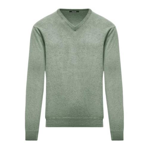 Varm og stilfuld uld V-hals sweater