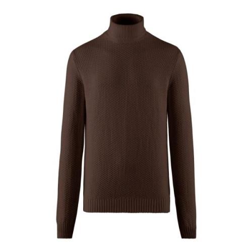 Bomuld og Uld Tricot Turtleneck Sweater