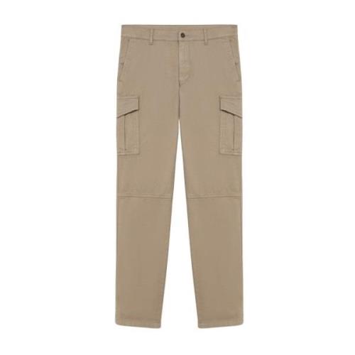 Khaki Stretch Bomulds Cargo Bukser