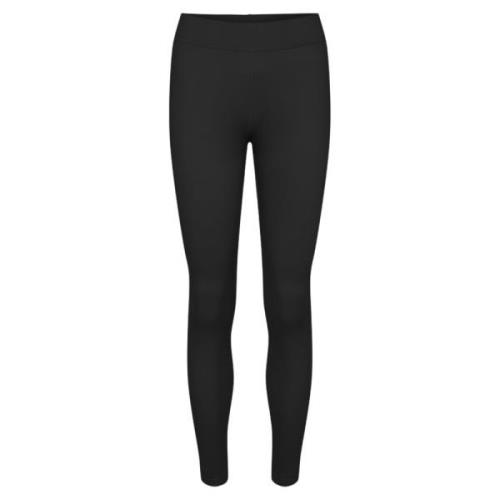 Bløde Sorte Fleece Leggings