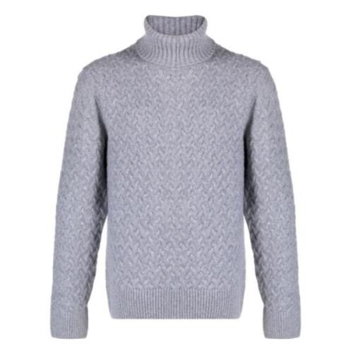 Blågrå Uld Cashmere Bluse