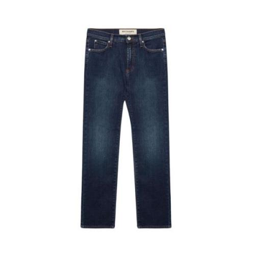 Mørk Vask Højtaljede Slim Fit Jeans