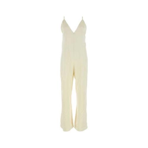 Elegant Ivory Satin Jumpsuit