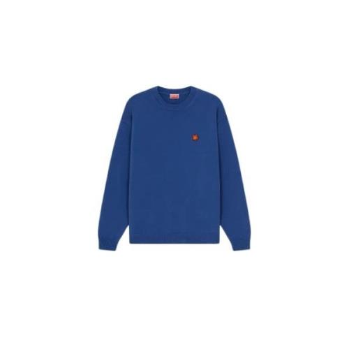 Blå Blomst Crest Sweater