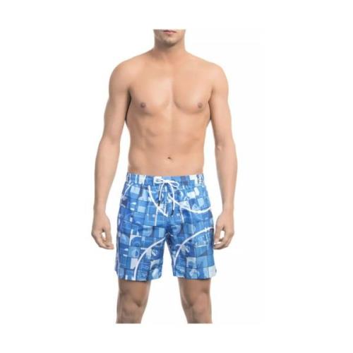 Lyseblå Badeshorts med Allover Print