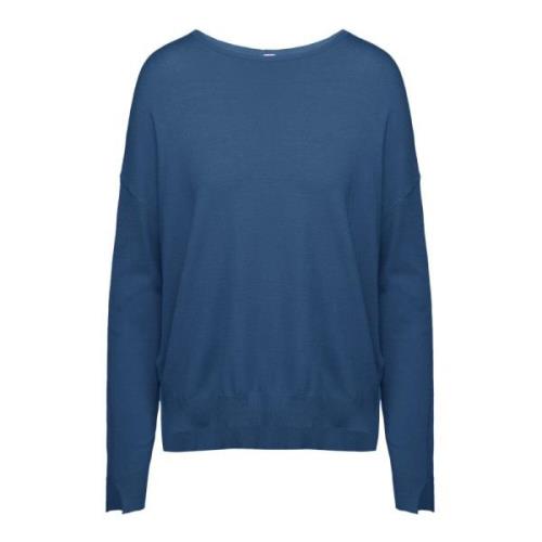 Viskoseblanding Pullover med U-B?d Halsudsk?ring