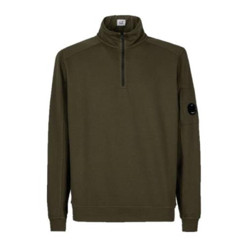 Let Fleece Halv Lynlås Sweatshirt Efeu Grøn