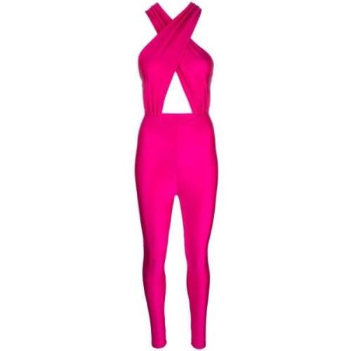 Fuchsia Åben Ryg Jumpsuit