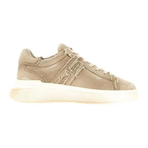 Beige Bomuld Sneakers med Memory Foam